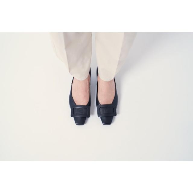 ワークス（works）/24秋冬新作4cm本革スクエアトウバックルパンプス