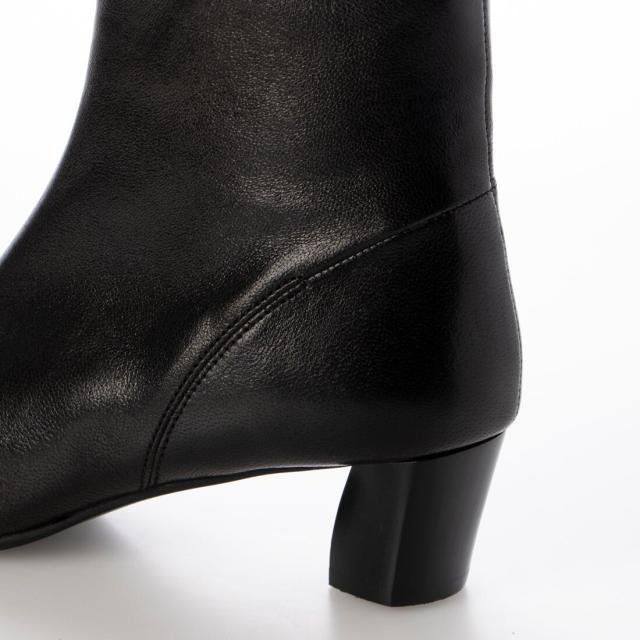 ワークス（works）/24秋冬新作4．5cm本革ラウンドトウショートブーツ
