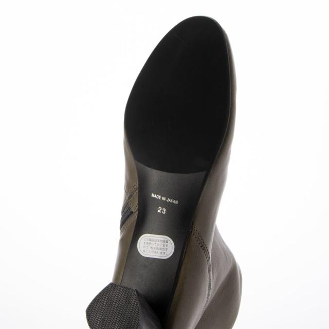 ワークス（works）/24秋冬新作4．5cm本革ラウンドトウショートブーツ