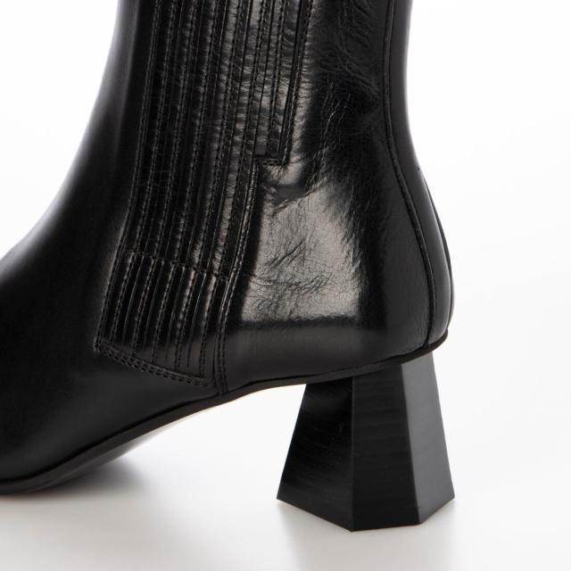 ワークス（works）/24秋冬新作5cm本革スクエアトウサイドゴアブーツ