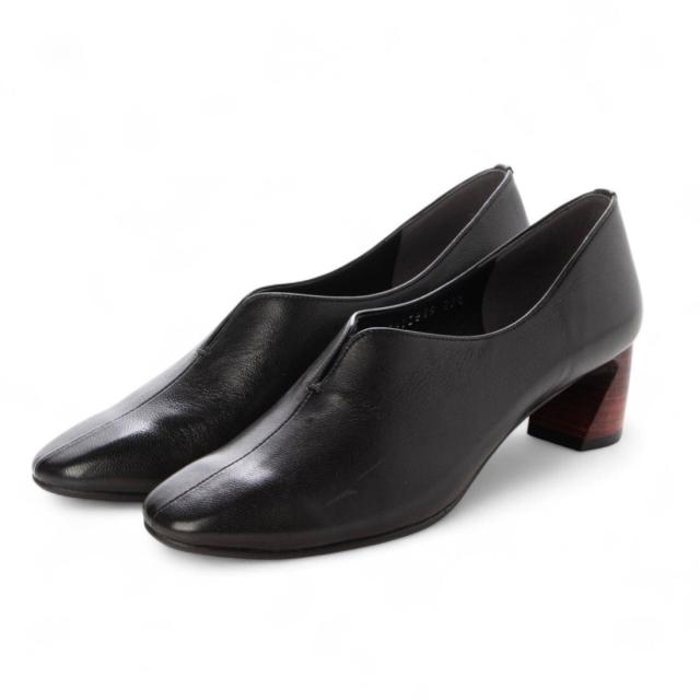 ワークス（works）/25秋冬新作4．5cmラウンドトウチャンキーヒールプレーンブーティ