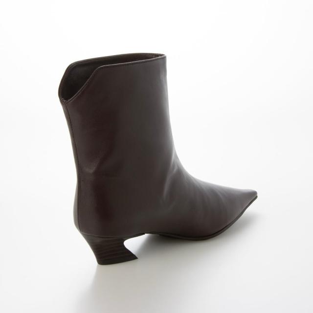 ワークス（works）/25秋冬新作4cmスクエアトウ本革ルーズフィットブーツ