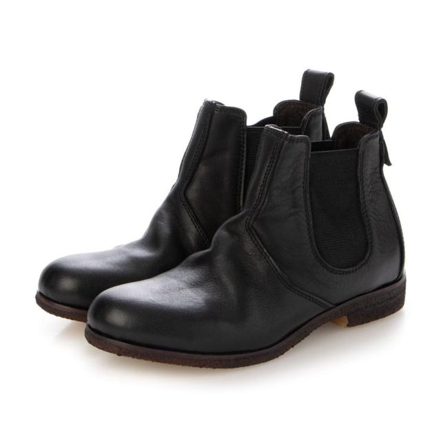 サヤ（SAYA）/24秋冬新作クレープ本革ラウンドトウボロネーゼ製法サイドゴアブーツ