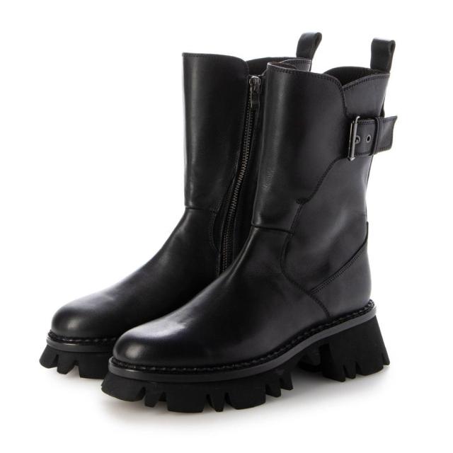 サヤ（SAYA）/24秋冬新作5．5cm本革厚底ミディアムブーツ