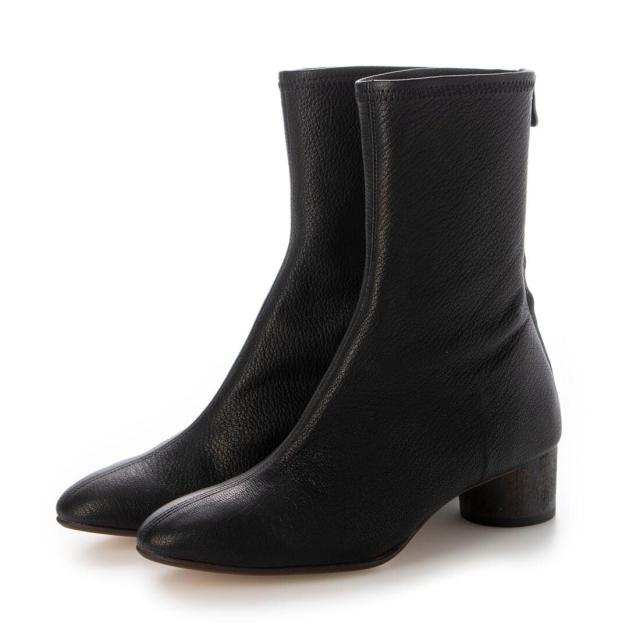 サヤ（SAYA）/24秋冬新作4cm本革ラウンドトウセンターシームショートブーツ