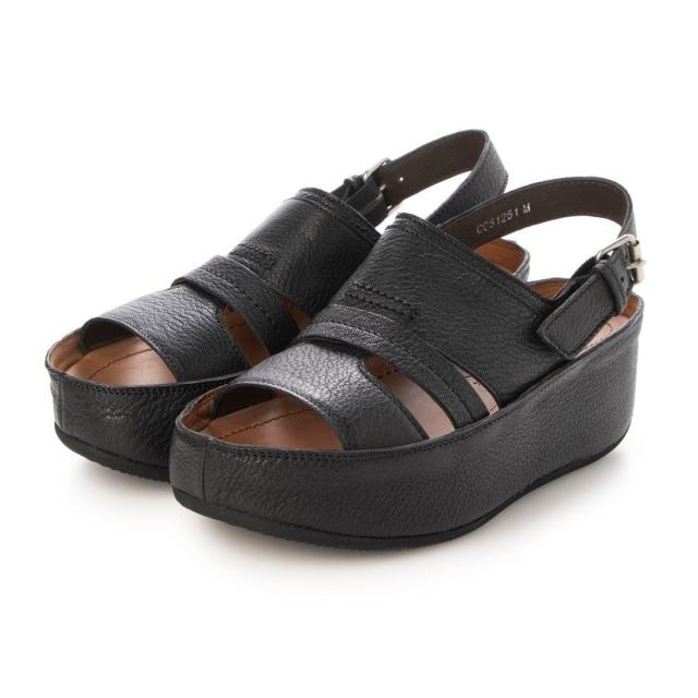 サヤ（SAYA）/25春夏新作4．5cm厚底本革プラット製法サンダル