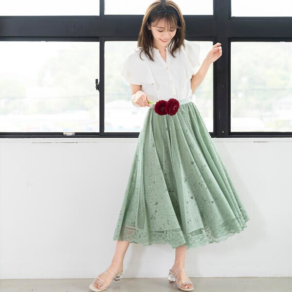 ミッシュマッシュ 円形レーススカート 美人百花５月号掲載 の通販はau Pay マーケット Brand Square By Oioi ブランドスクエアbyマルイ