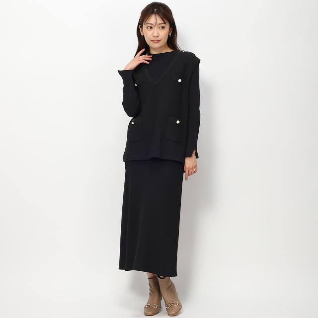 ミッシュマッシュ（MISCH MASCH）/ツイードベストニットワンピースアンサンブル/MM337406の通販は