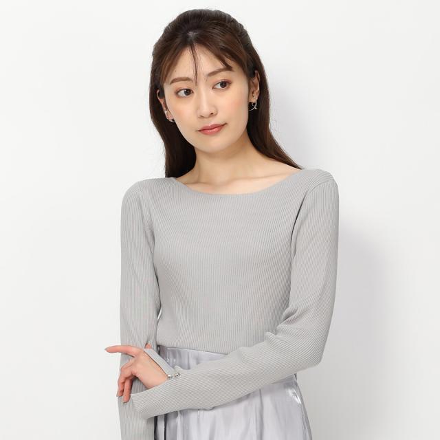 【MISCH MASCH】ミッシュマッシュ 半袖ワンピースM　グレー×ホワイト MISCH MASCH ワンピース 2024春夏新作フラワージャガードキャミ