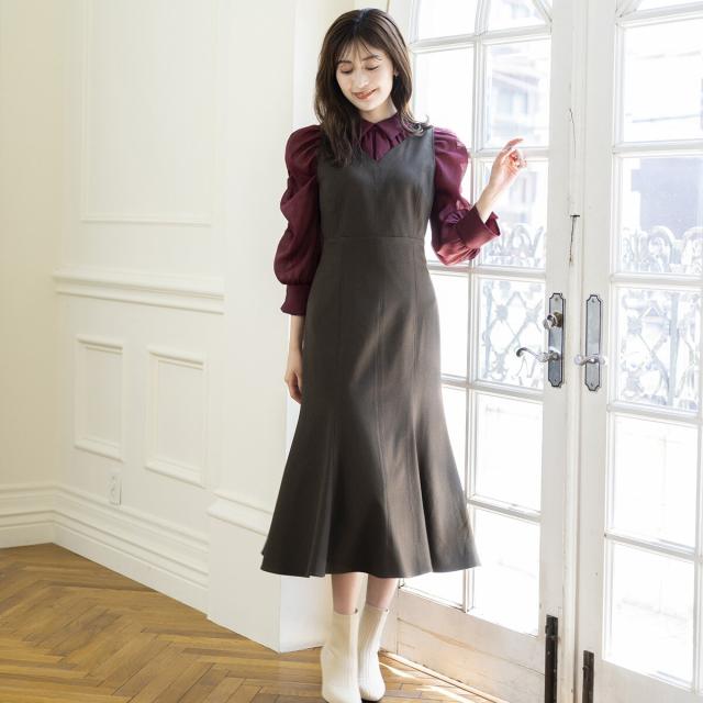 ミッシュマッシュ（MISCH MASCH）/ウールライクマーメイドジャンスカ