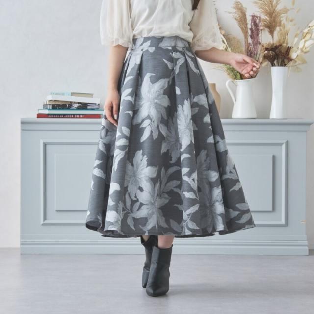 ミッシュマッシュ（MISCH MASCH）/【24秋冬新作】ジャガードフラワースカート/MM437215