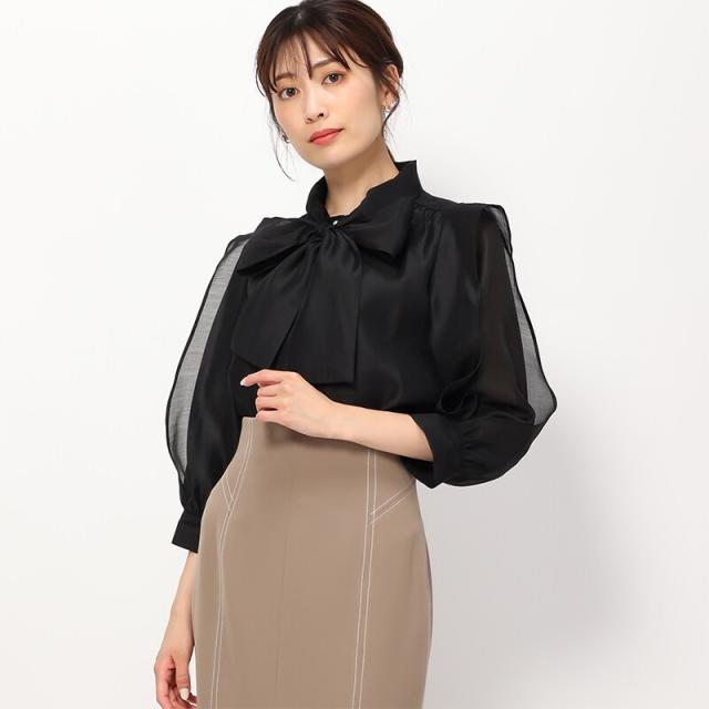 ミッシュマッシュ（MISCH MASCH）/【24秋冬新作】ラメシアーリボンブラウス/MM438105の通販は 5,136円