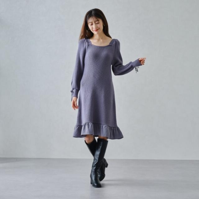 ミッシュマッシュ（MISCH MASCH）/【24秋冬新作】裾フリルミニニットワンピース/MM447417の通販は 6,545円