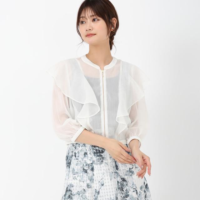 ミッシュマッシュ（MISCH MASCH）/2025春夏新作 フリルシアーラメブルゾン