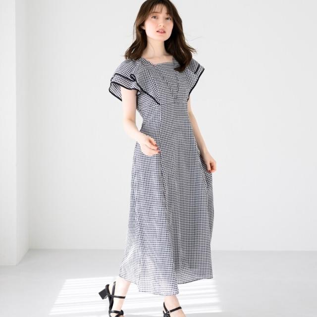 ミッシュマッシュ（MISCH MASCH）/2025春夏新作 フレアスリーブギンガムチェックワンピース