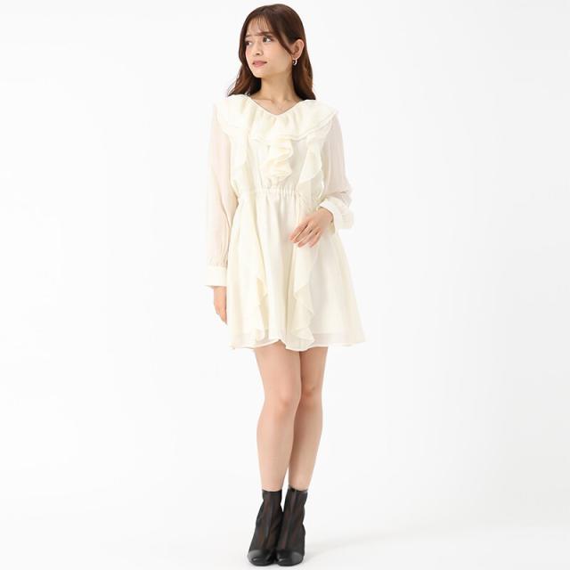 ミッシュマッシュ（MISCH MASCH）/2025秋冬新作 フリルミニワンピース ミッシュマッシュ（MISCH MASCH）/2025秋冬新作 フリルミニワンピース