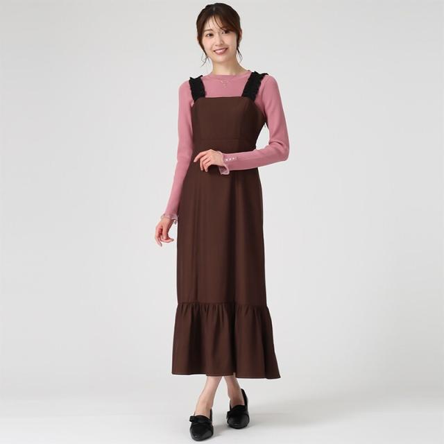 ミッシュマッシュ（MISCH MASCH）/2025秋冬新作 ギャザーショルダーマーメイドジャンスカ