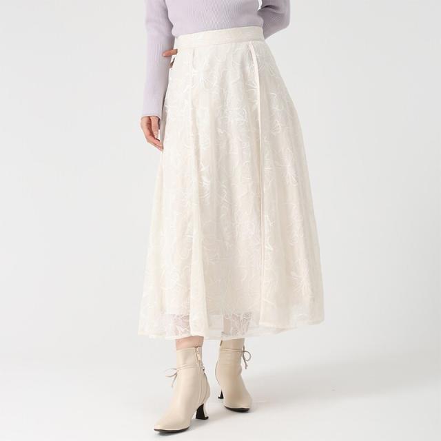 上質素材 大人タイトスカート ツイード 上品 エレガンス 後ろスリット