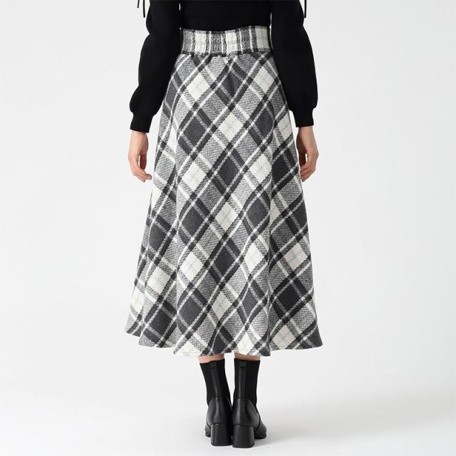 ミッシュマッシュ（MISCH MASCH）/2025秋冬新作 ロービングチェックサーキュラースカート