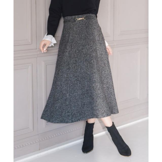 【NEW】ミッシュマッシュ（MISCH MASCH）/2025秋冬新作 ビット付きベルトフレアスカート