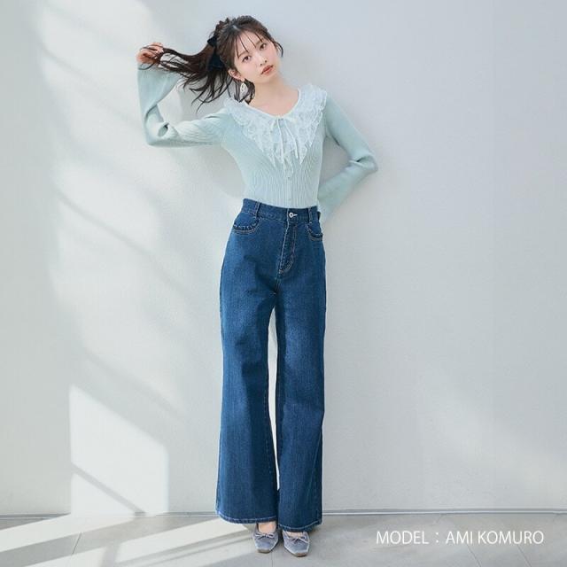 ミッシュマッシュ（MISCH MASCH）/2026春夏新作 ストレッチデニムワイドパンツ