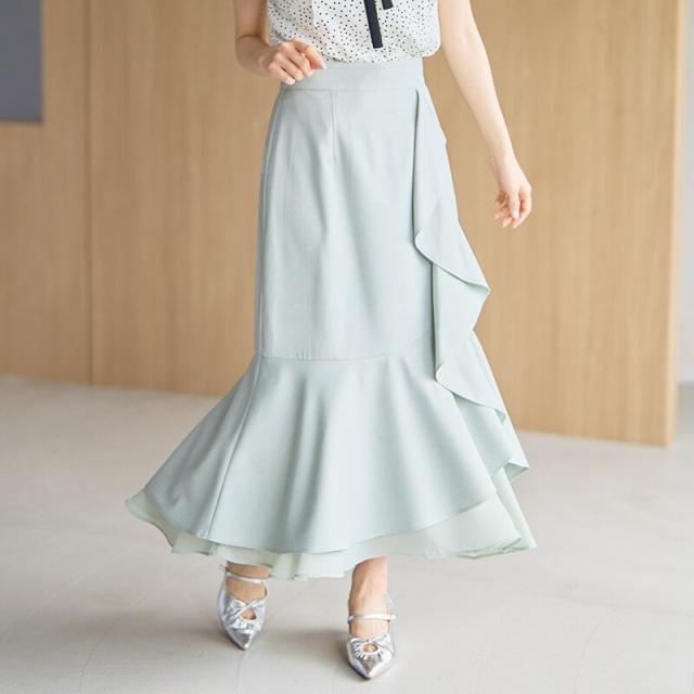 【NEW】ミッシュマッシュ（MISCH MASCH）/2026春夏新作 ラッフルティアード裾シアースカート