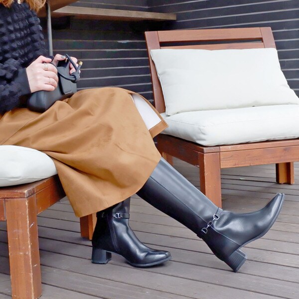 モードカオリ（MODE KAORI）/【防滑 断熱】2wayチェーン付きロングブーツ/21487