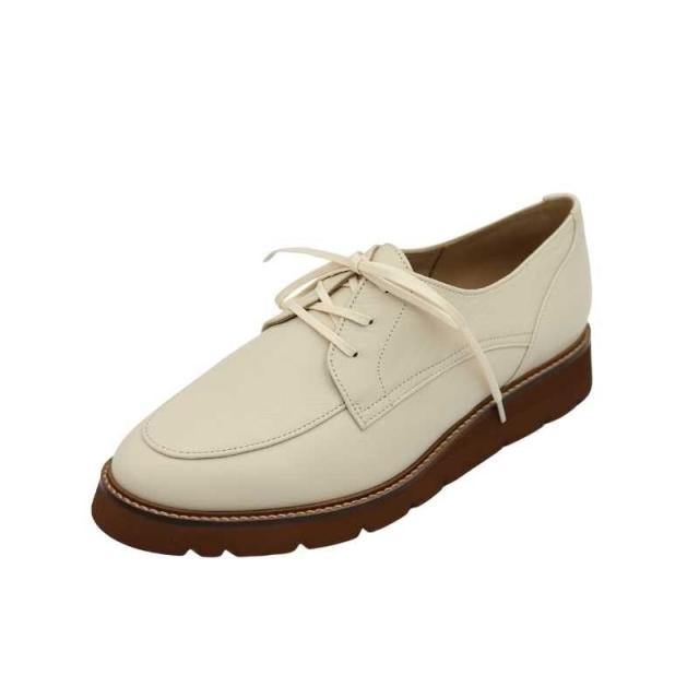 定価（税込） 15,400円 MODE KAORI 厚底レースアップシューズ 本革】 レースアップ厚底シューズ 6258 （グレージュ） -モード