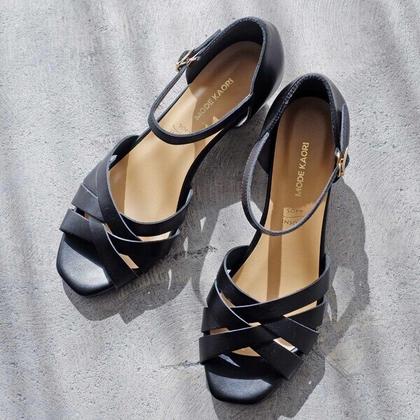 モードカオリ（MODE KAORI）/メッシュウェッジサンダル/35739の通販は