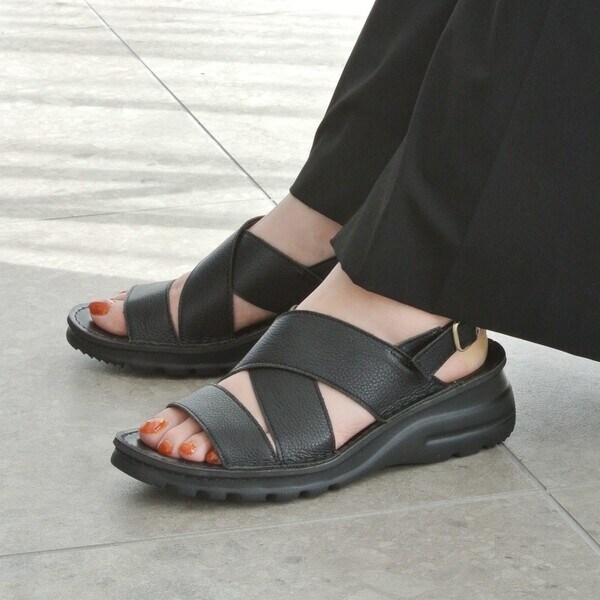 モードカオリ（MODE KAORI）/撥水クロスバンドサンダル/6137