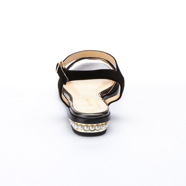 モードカオリ(MODE KAORI)/サンダル(低めヒール/フラワーカット/アンクルストラップ)の通販は モードカオリ(MODE KAORI)/サンダル(低めヒール/フラワーカット/アンクルストラップ)の通販は