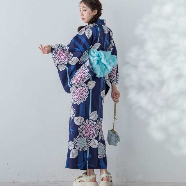 ビッキー（VICKY）/【浴衣2点セット】(ゆかた・しわ兵児帯)あじさい夜雨≪手洗い可能≫の通販は