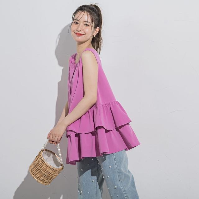 ビッキー（VICKY）/【セットアップ対応】ティアードペプラムタンク≪手洗い可能≫の通販は