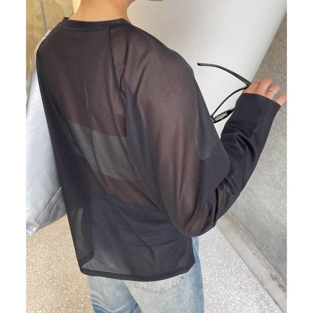 エニムバイビッキー（ENIM BY VICKY）/【ENIM BY VICKY】シアーラグランロンT《手洗い可能》