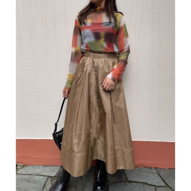 エニムバイビッキー（ENIM BY VICKY）/【ENIM BY VICKY】ナイロンドロストワークスカート《手洗い可能》