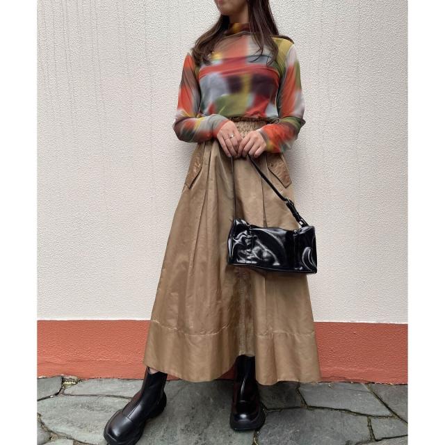 エニムバイビッキー（ENIM BY VICKY）/【ENIM BY VICKY】ナイロンドロストワークスカート《手洗い可能》