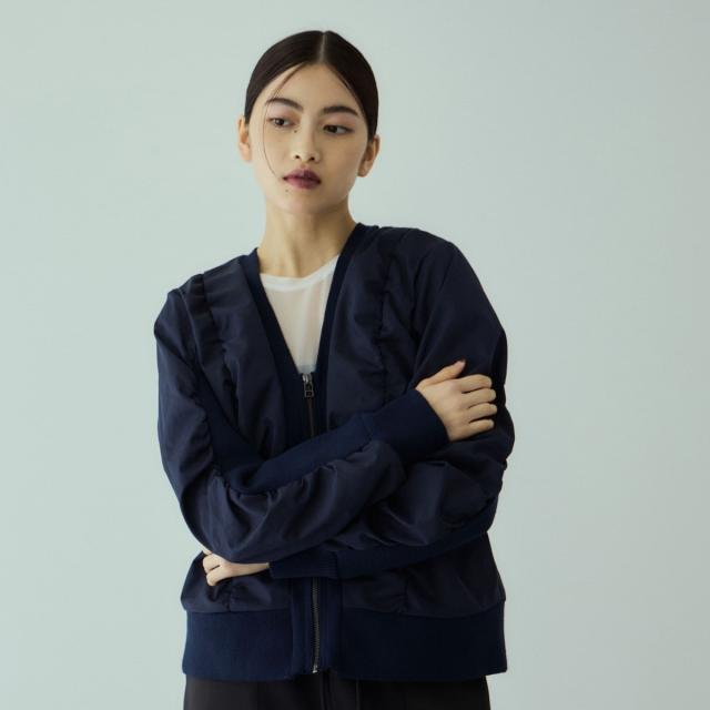 ビッキー（VICKY）/ミラノリブギャザーZIPブルゾン