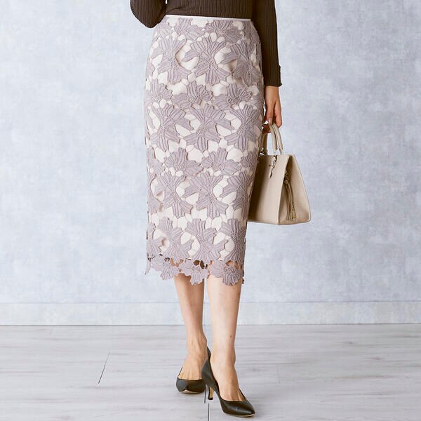 クイーンズコート/レースタイトスカート