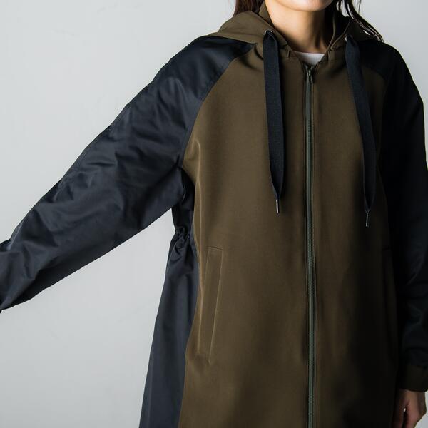 メイソングレイ/異素材ドッキングミドルマウンテンパーカー≪洗濯機で