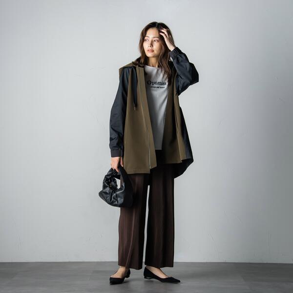 メイソングレイ/異素材ドッキングミドルマウンテンパーカー≪洗濯機で