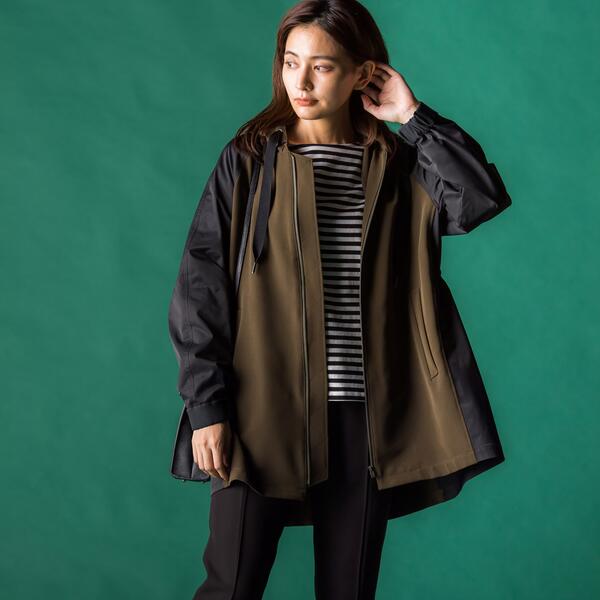 メイソングレイ/異素材ドッキングミドルマウンテンパーカー≪洗濯機で