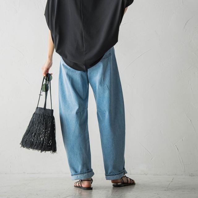 新品 メイソングレー デニム セール】 デニムリラックスカーブパンツ≪洗濯機で洗える