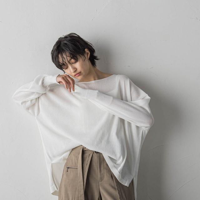 メイソングレイ（MAYSON GREY）/ペーパーヤーンルーズニットプルオーバー≪手洗い可能≫の通販は