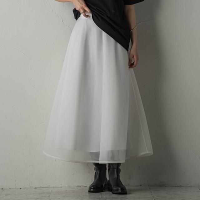 メイソングレイ（MAYSON GREY）/シアーダンボールフレアスカート≪セットアップ対応/手洗い可能≫の通販は