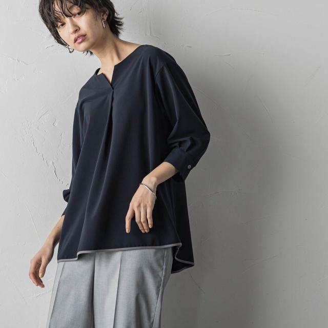 メイソングレイ（MAYSON GREY）/配色パイピングフレアブラウス≪洗濯機で洗える≫の通販は