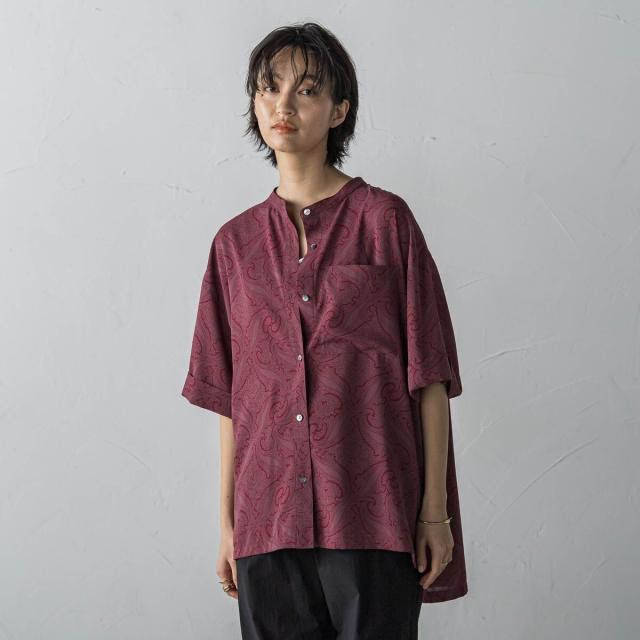 メイソングレイ（MAYSON GREY）/ペイズリー柄5分袖シャツ≪洗濯機で洗える≫の通販は