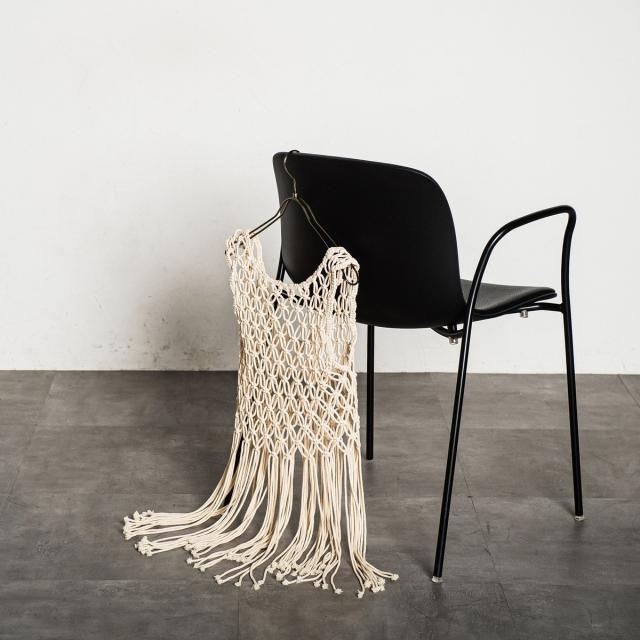 メイソングレイ（MAYSON GREY）/マクラメアミフリンジニットベスト≪手洗い可能≫