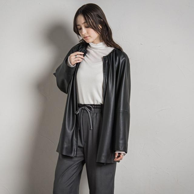 メイソングレイ（MAYSON GREY）/EGGレザーライクブルゾン