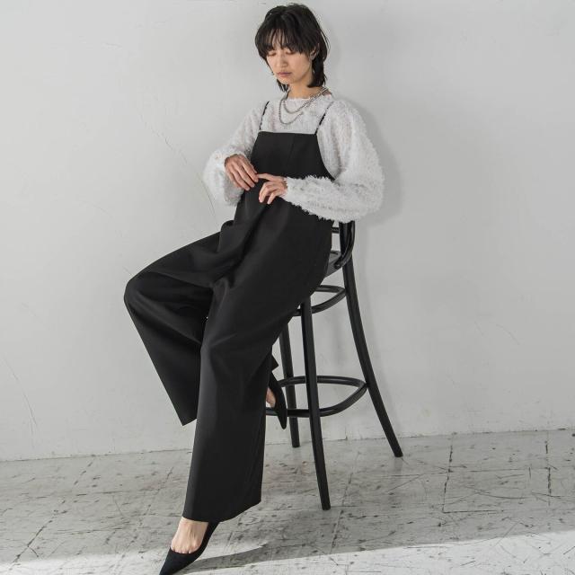 メイソングレイ（MAYSON GREY）/アシンメトリーワイドキャミオールインワン≪洗濯機で洗える≫