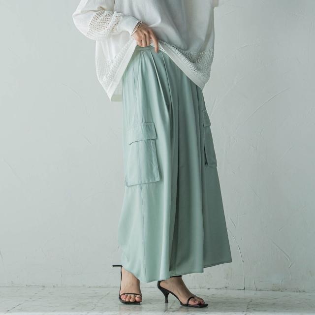 メイソングレイ（MAYSON GREY）/【新色追加】シャンブレーカーゴキュロットパンツ